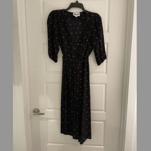 Rouje wrap cherry print dress